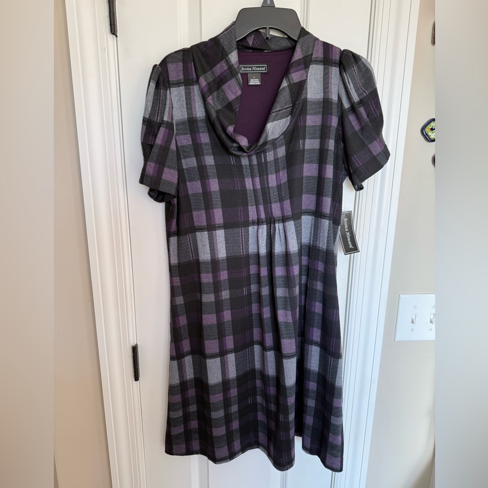 Jessica Howard Plaid Dress – Size Large – NWT